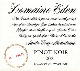 Domaine Eden Pinot Noir Santa Cruz Mountains