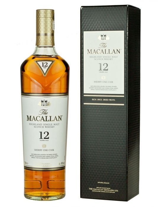 Macallan 12YR Sherry Oak Single Malt Scotch 750ML