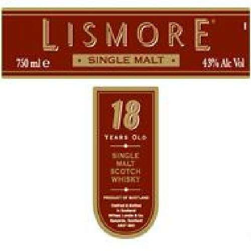 Lismore 18 Years Old Single Malt Scotch Whisky 750ML