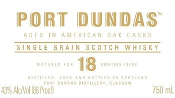 Port Dundas 18 Yrs Single Grain Scotch Whisky 750ml