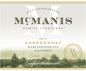 McManis 2019 Estate Grown Certified Sustainable Chardonnay (River Junction)