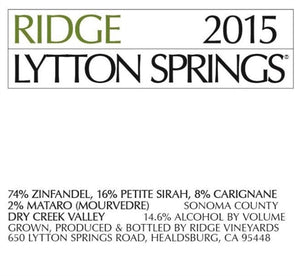 Ridge Lytton Springs Zinfandel 750ml