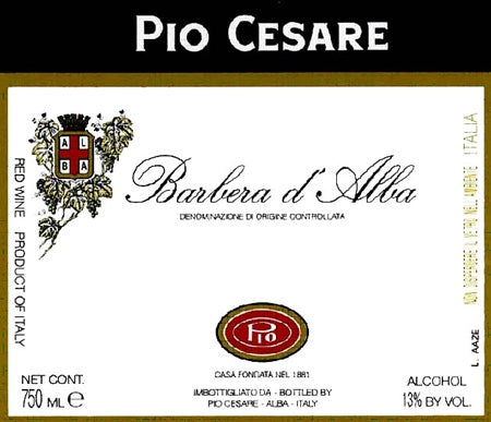 Pio Cesare Barbera D' alba Red Wine 750ml