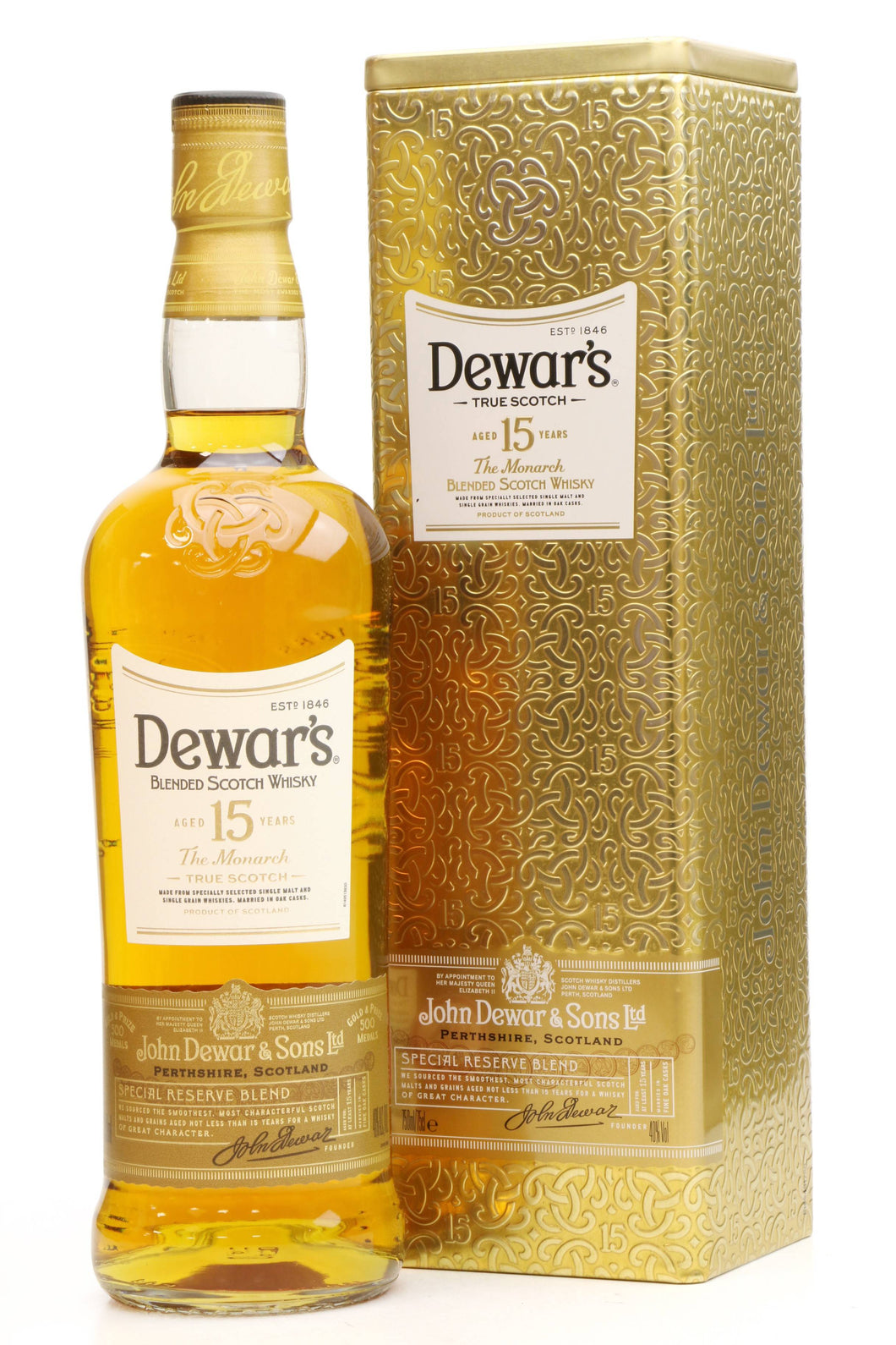 Dewar's 15 Yrs Aged, The Monarch True Scotch 750ml